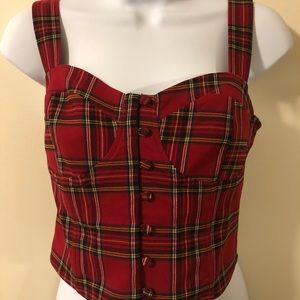 ❤️❤️SOLD❤️❤️Red Plaid Cropped Top from Forever 21